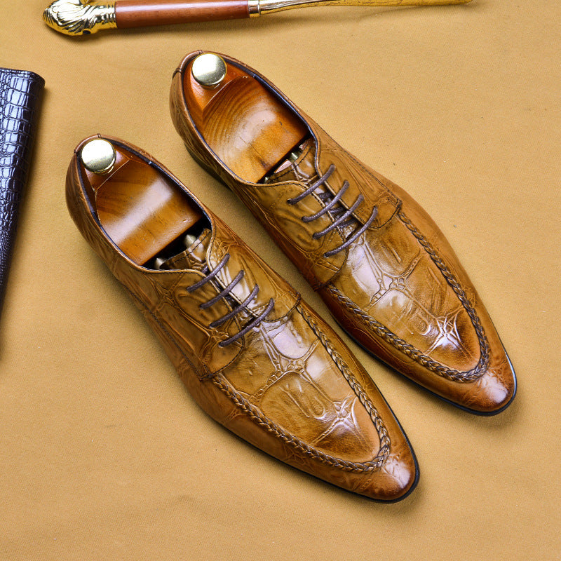 Chaussures Habillées Homme – Cuir Vache, Bout Pointu, Soirée & Danse