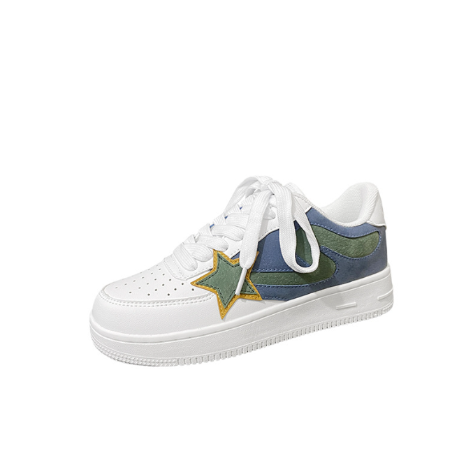 Baskets Basses Style Air Force Semelle Épaisse – Mixte Respirant