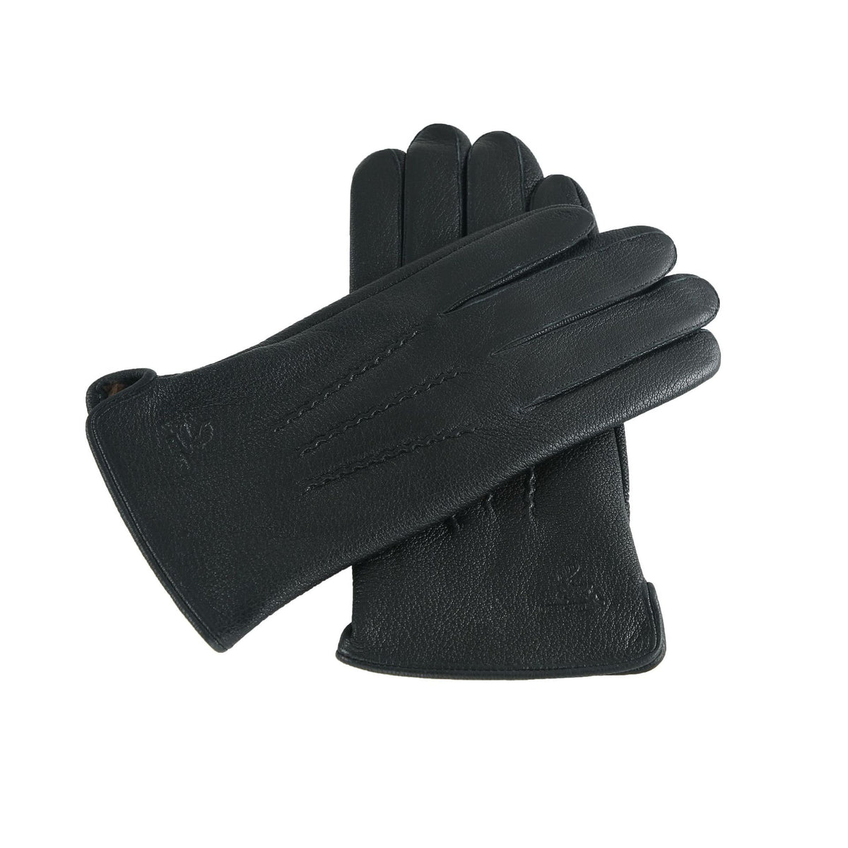 Gants homme noirs à doublure en laine