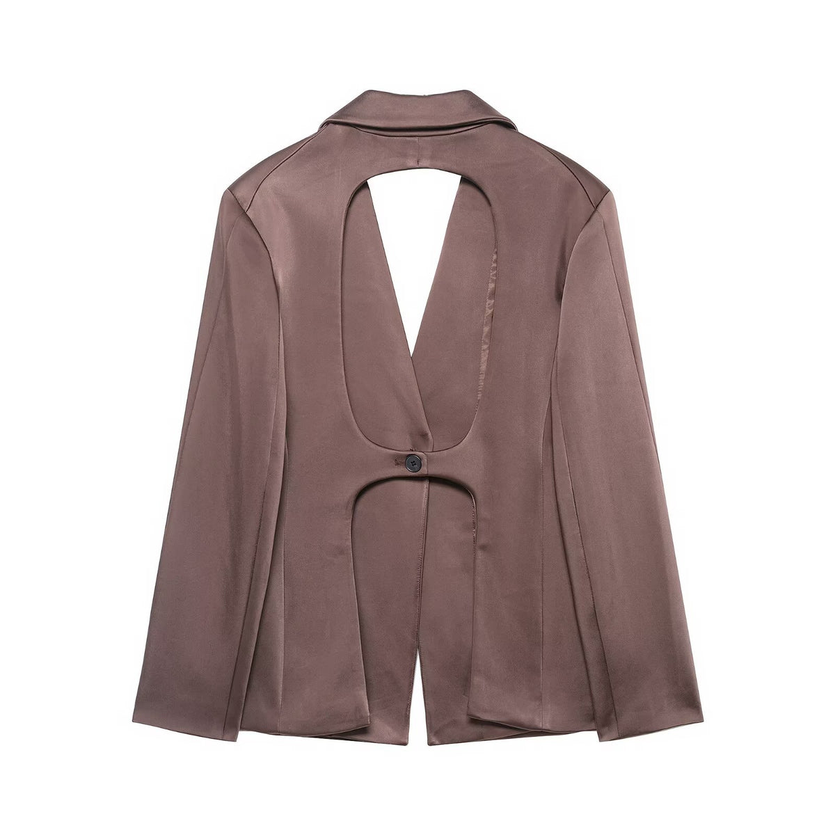 Ensemble tailleur femme 3 pièces taupe – Blazer, bustier et pantalon large