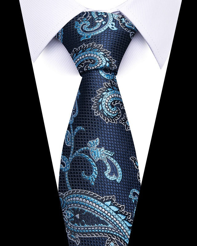Cravate homme rayée en polyester – 8 cm