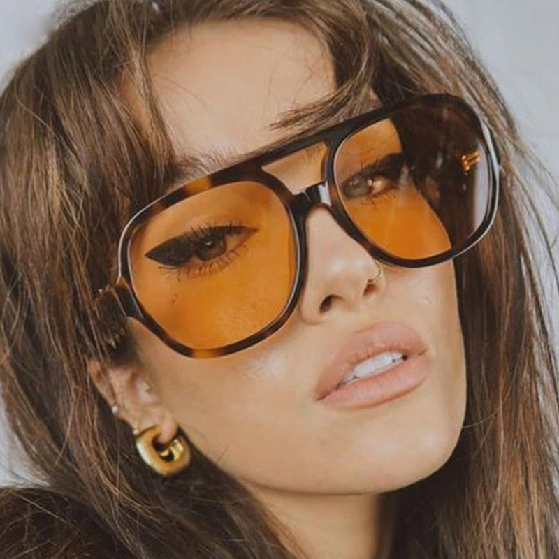 Ocean Sonnenbrille mit großem Rahmen – Trendiger Frosch-Stil, PC-Fassung