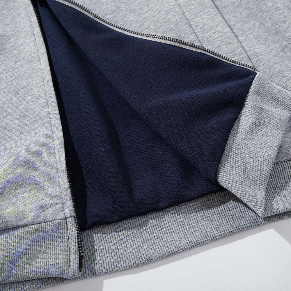 Veste homme à capuche et zip double curseur – Coupe ample