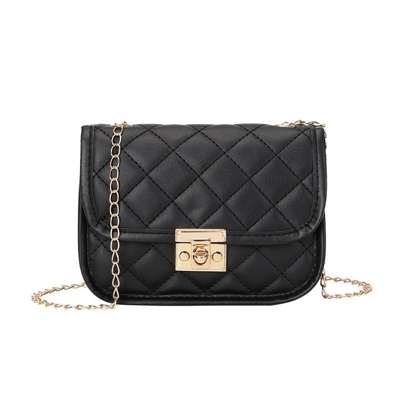 Bestickte quadratische Mini-Tasche Damen – Trendige Kettentasche