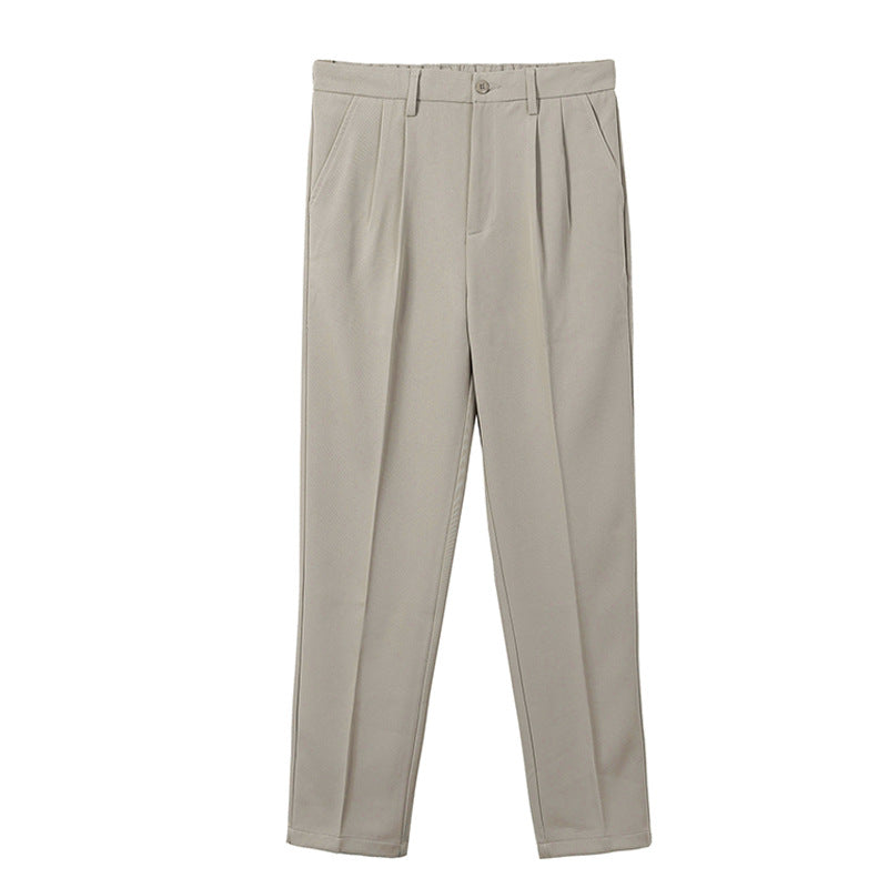 Pantalon habillé homme à pinces, coupe droite ample