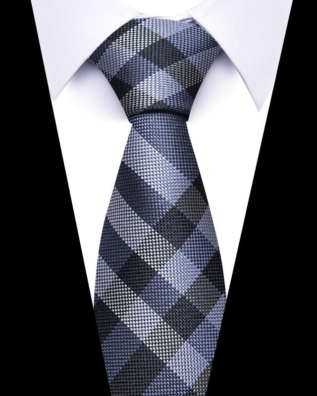 Cravate homme rayée en polyester – 8 cm