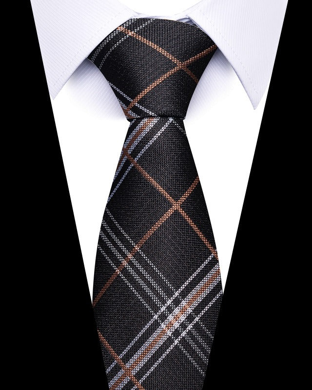 Cravate homme rayée en polyester – 8 cm
