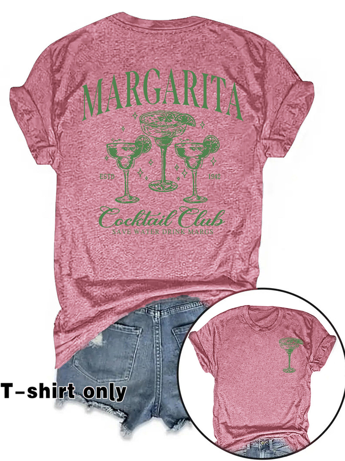 T-shirt femme Margarita Cocktail Club à manches courtes