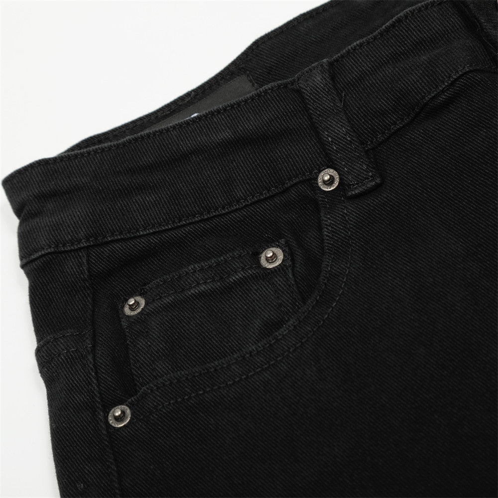 Jean Cargo Homme Coupe Droite – Pantalon Denim Casual Style Street