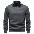 Sweat homme à col montant demi-zippé