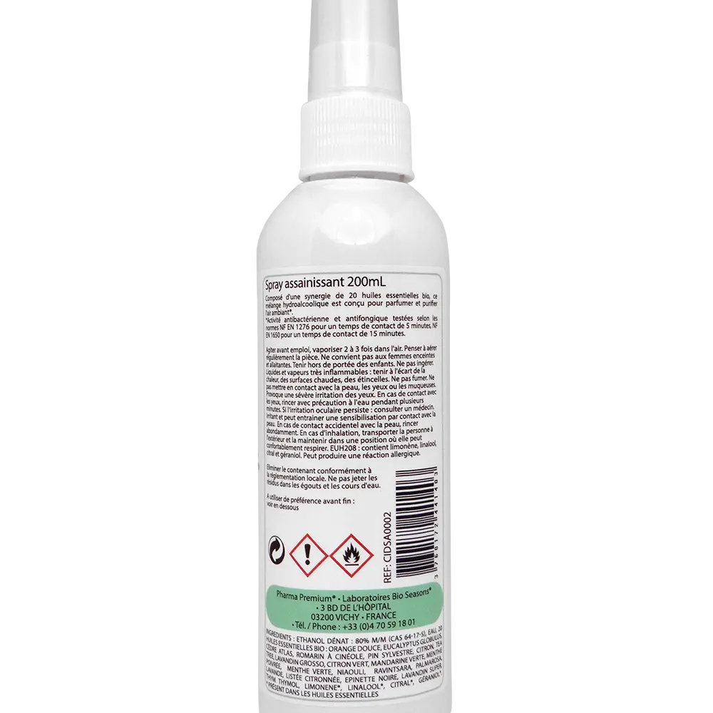 Spray Assainissant 20 huiles essentielles Certifiées Bio
