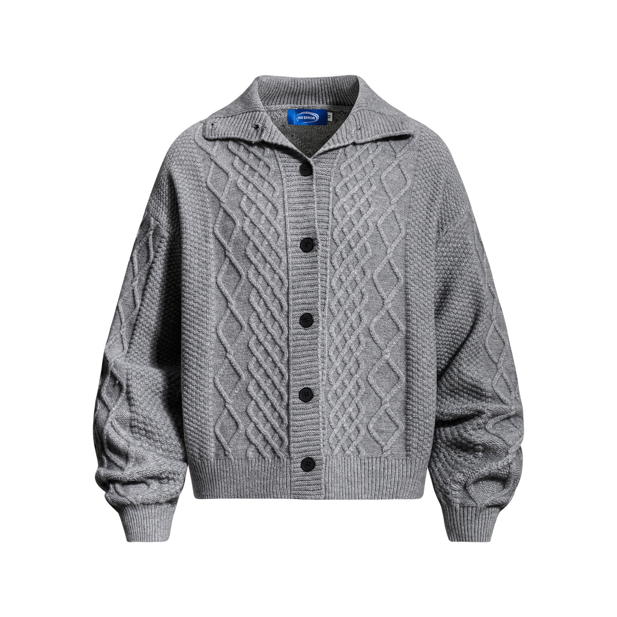 Gilet Homme en Maille Torsadée – Col Rabattu et Boutons