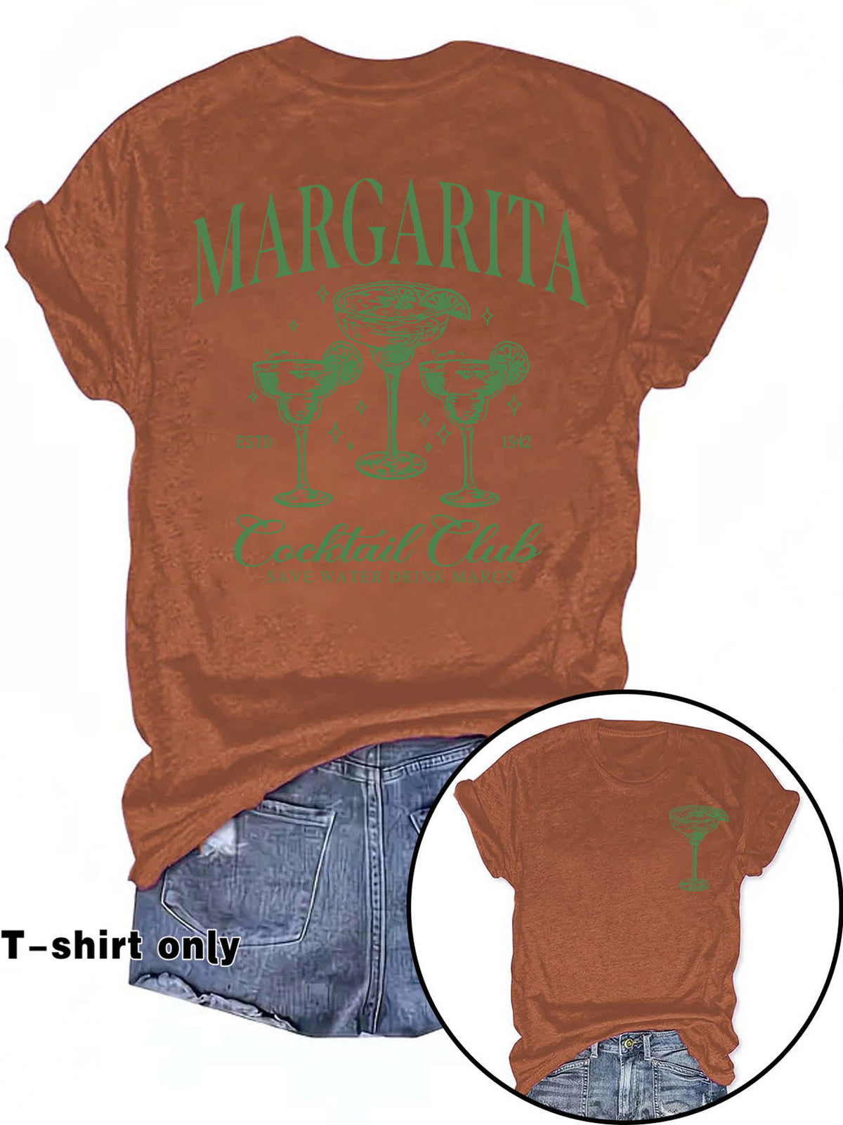 T-shirt femme Margarita Cocktail Club à manches courtes