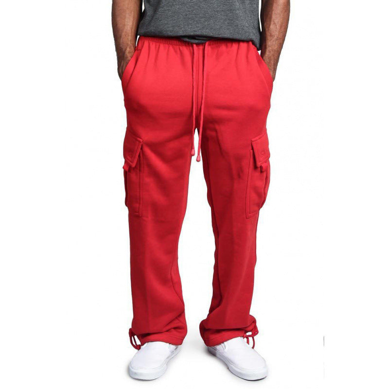 Pantalon cargo homme vintage multi-poches – Coupe fuselée, 6 coloris