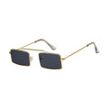 Lunettes de Soleil Rectangulaires Femme – Monture Métal Fine Style Vintage