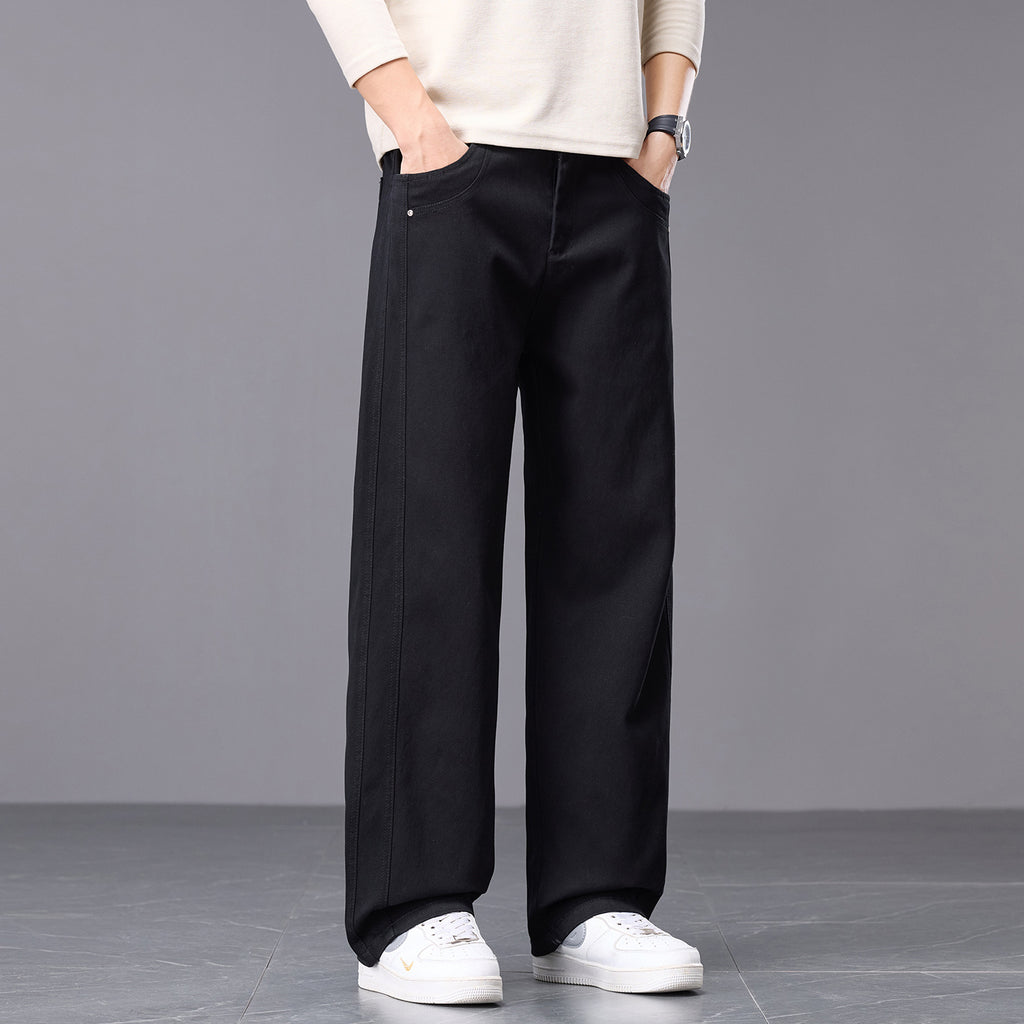 Pantalon homme effet jean coupe droite – Casual tendance, 3 coloris