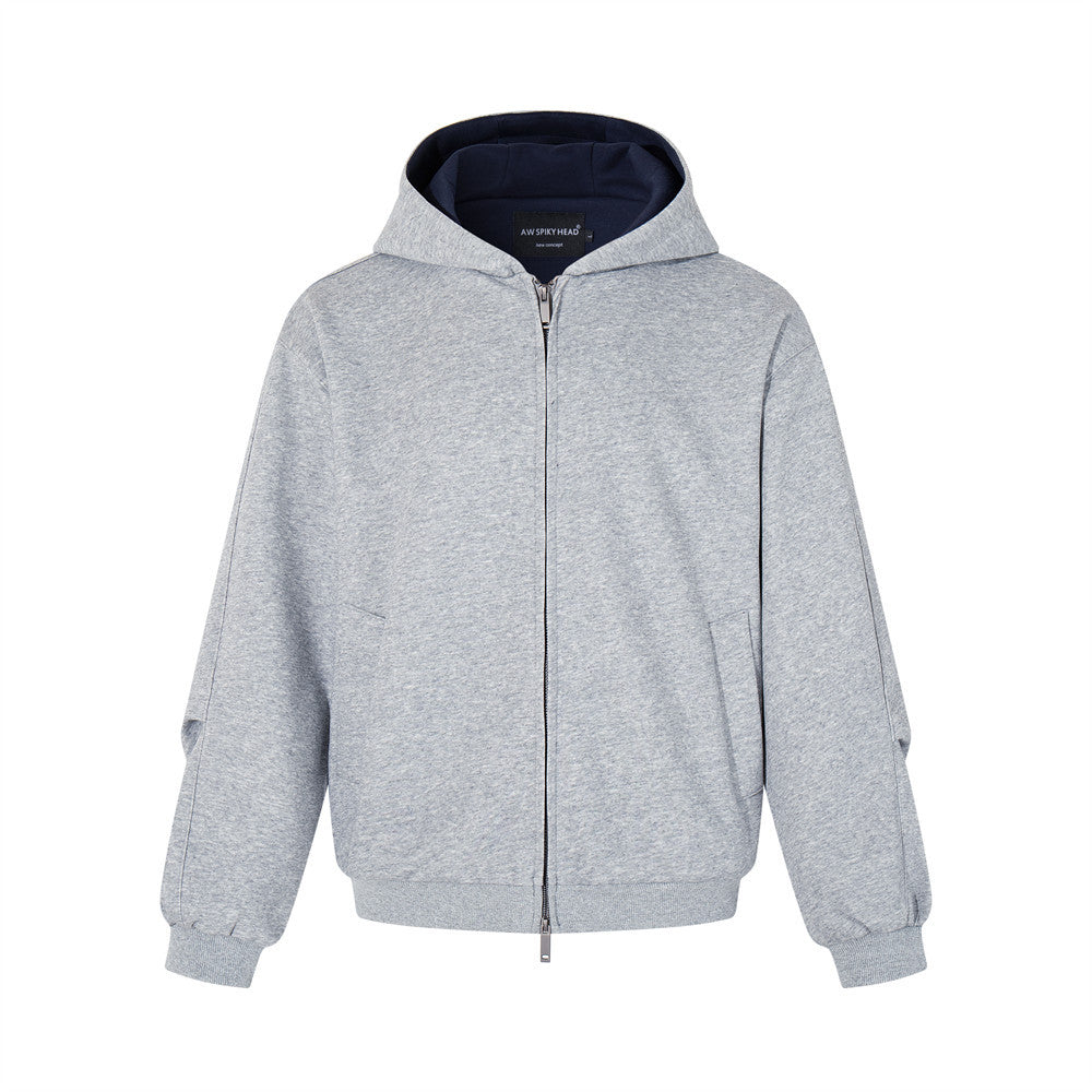 Veste homme à capuche et zip double curseur – Coupe ample