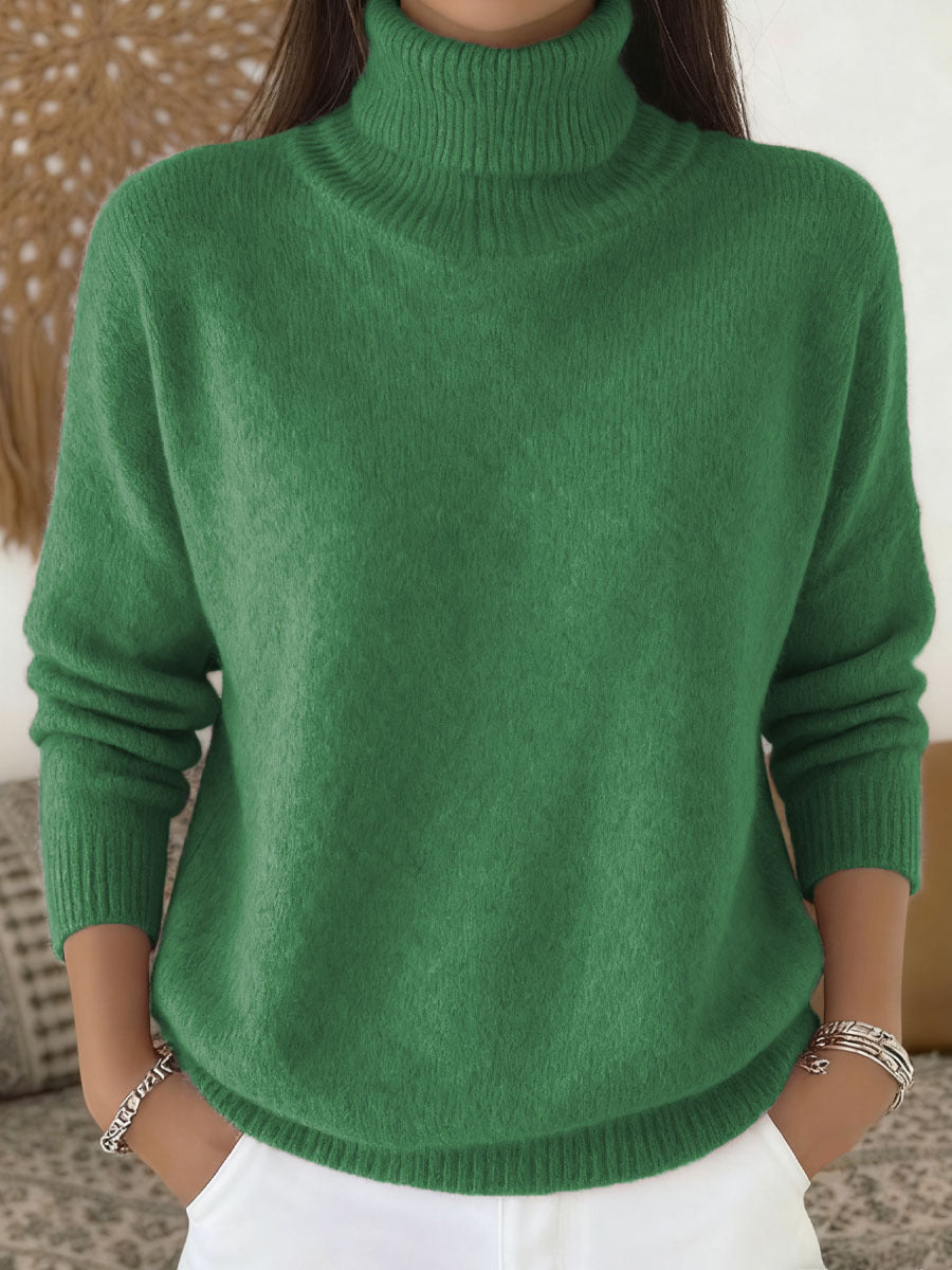 Oversized-Strickpullover mit Stehkragen für Damen