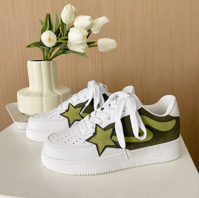 Baskets Basses Style Air Force Semelle Épaisse – Mixte Respirant