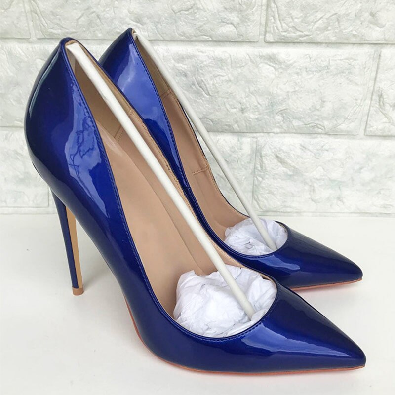 Escarpins Stiletto Bout Pointu Cuir Verni Femme – Talon Aiguille 8 à 12 cm