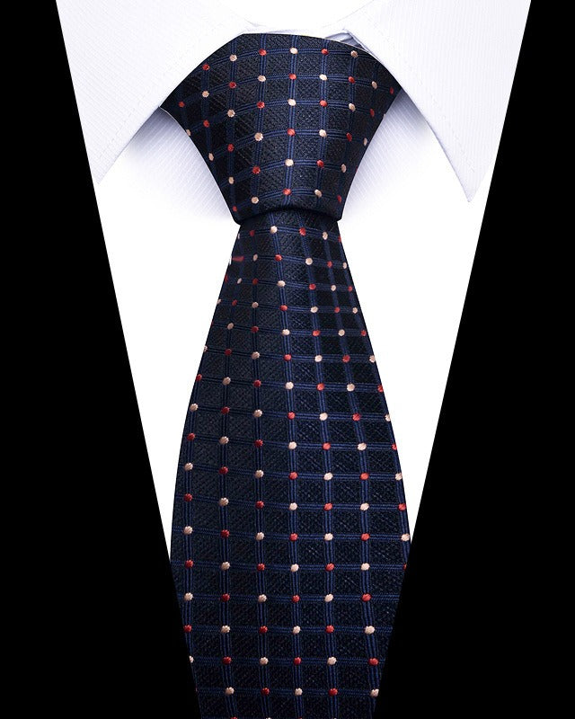 Cravate homme rayée en polyester – 8 cm