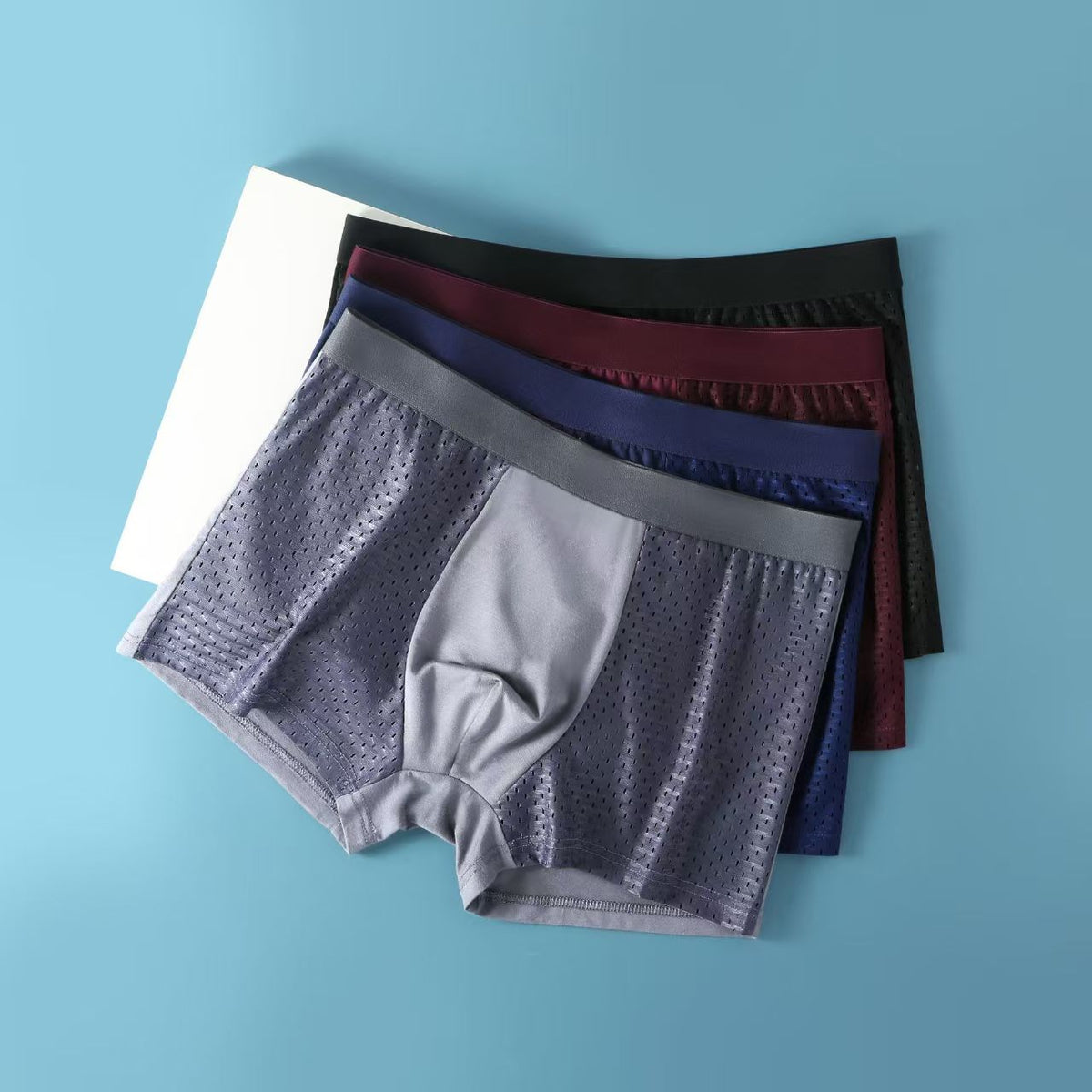 Lot de 4 boxers homme en maille ajourée