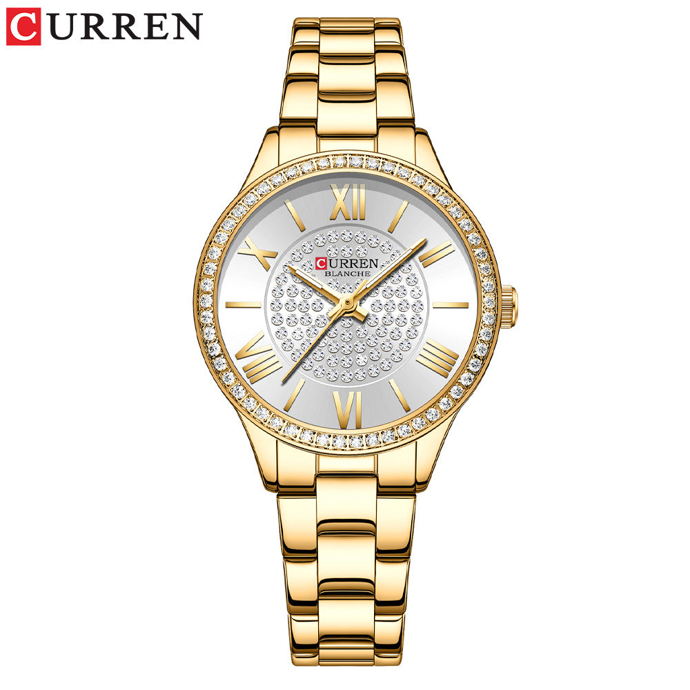 Montre Femme Bracelet Acier Inoxydable – Quartz Japonais, Étanche 30M