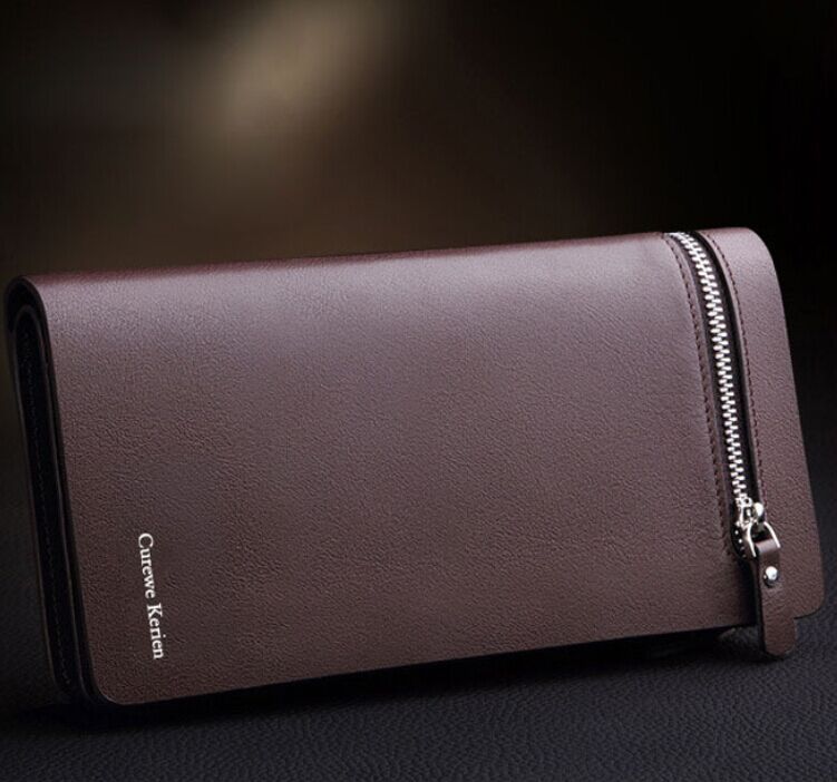 Portefeuille Bifold Homme en Cuir – Porte-monnaie Long avec Porte-cartes