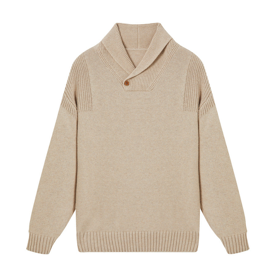 Pull Homme en Maille à Col Montant – Manches Longues