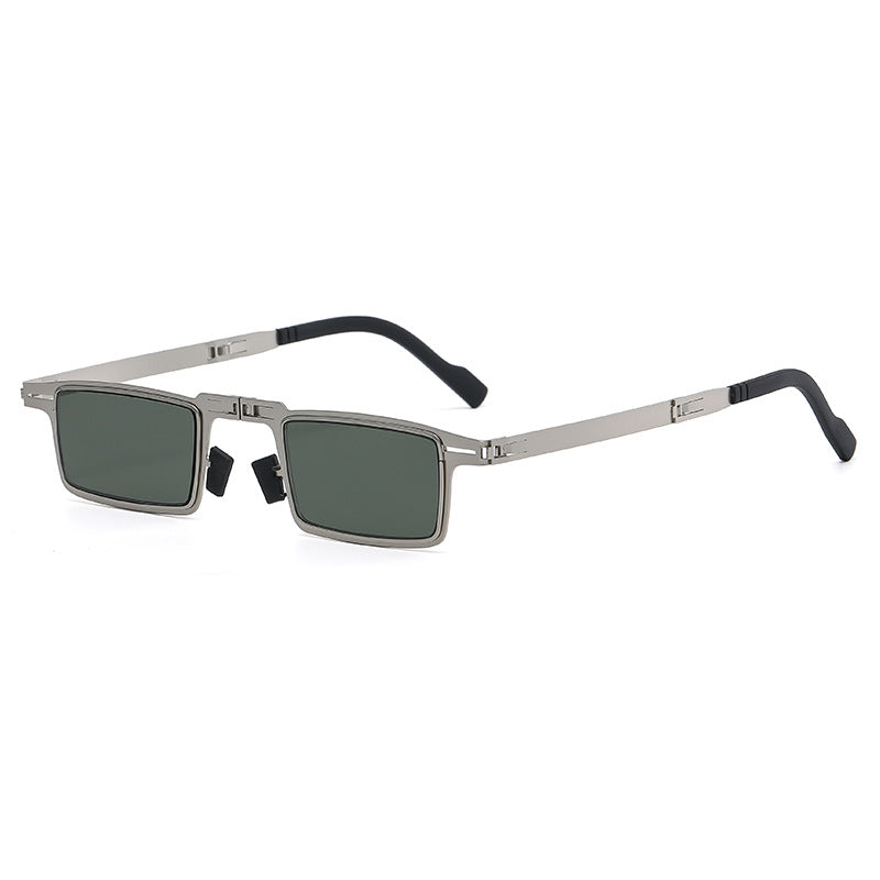 Lunettes de Soleil Pliantes Style Streetwear — Monture Métal, UV400 Unisexe