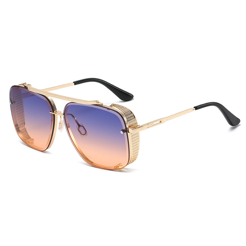 Lunettes de Soleil Double Pont Métal Style Punk Hip-Hop — UV400 Unisexe