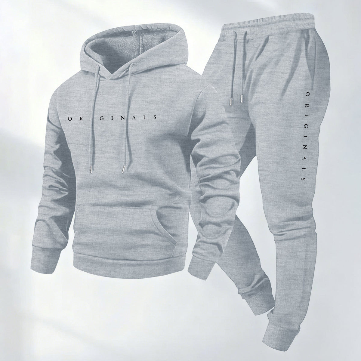 Ensemble Homme Oversize Sweat à Capuche Imprimé et Pantalon