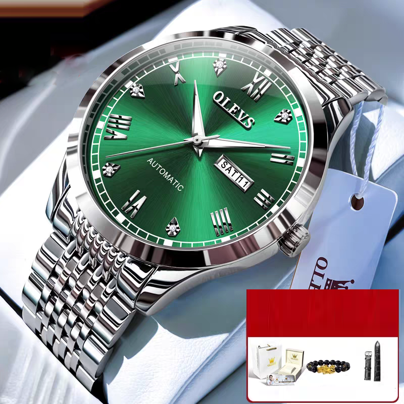 Montre automatique homme OLEVS 6602 – bracelet en acier inoxydable