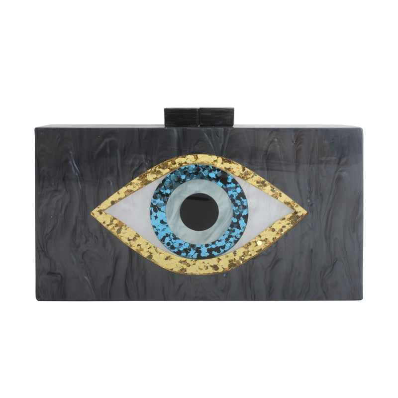 Sequin Eye Evening Bag – Women's Luxury Acrylic Clutch