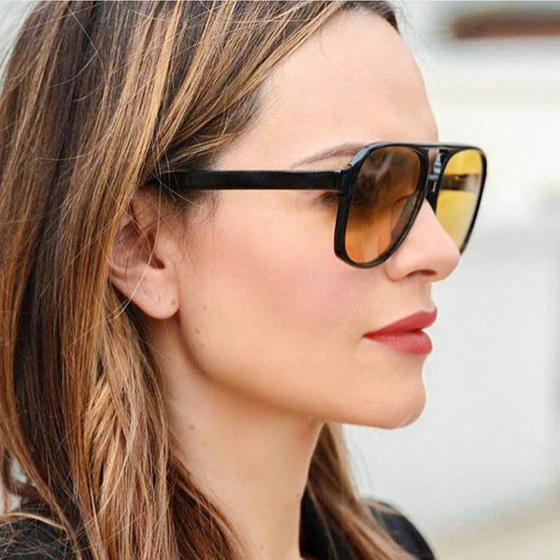 Ocean Sonnenbrille mit großem Rahmen – Trendiger Frosch-Stil, PC-Fassung