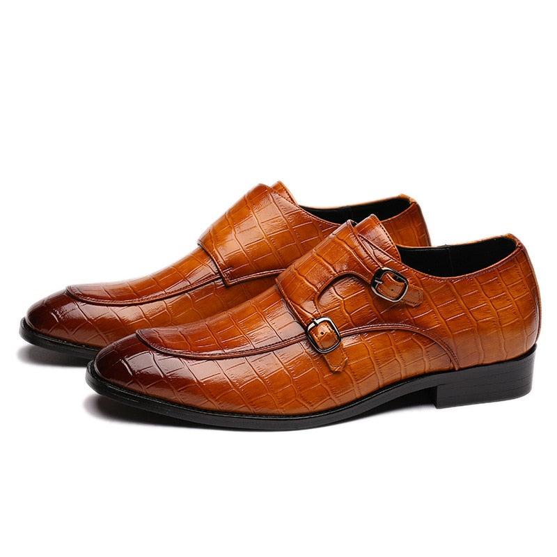 Mocassins Homme Motif Crocodile — Chaussures Business Casual, Semelle Caoutchouc, EU 38–48