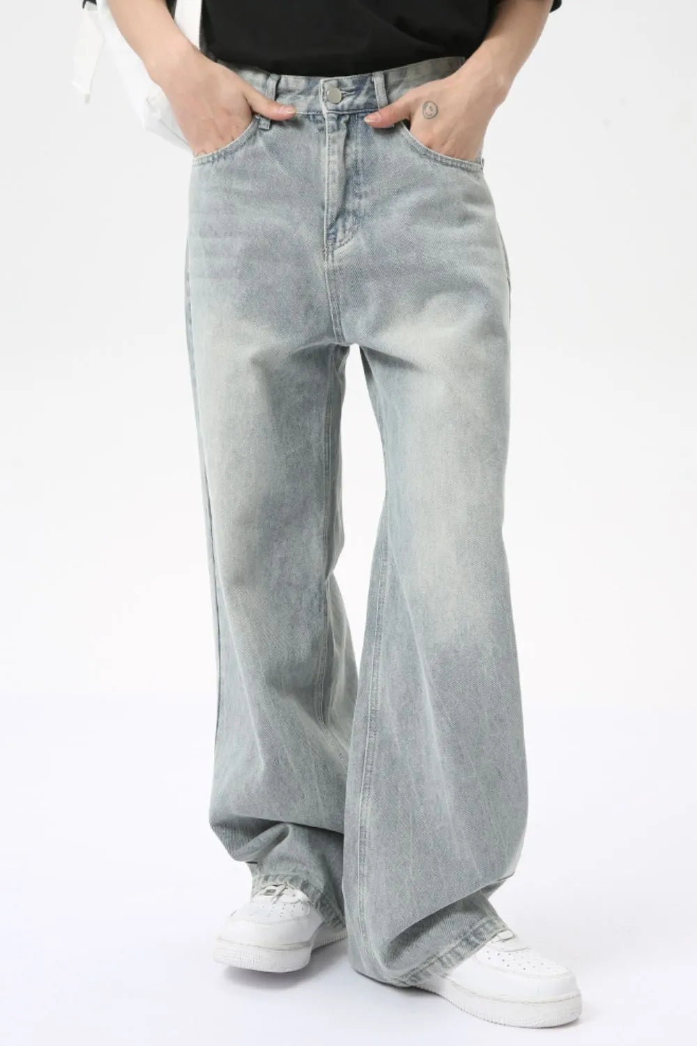 Jean à jambes larges avec poches