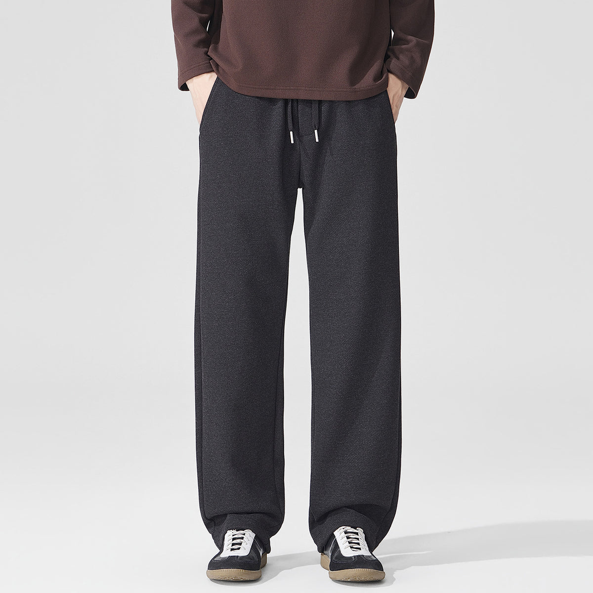 Pantalon Homme Droit et Ample – Style Élégant Décontracté