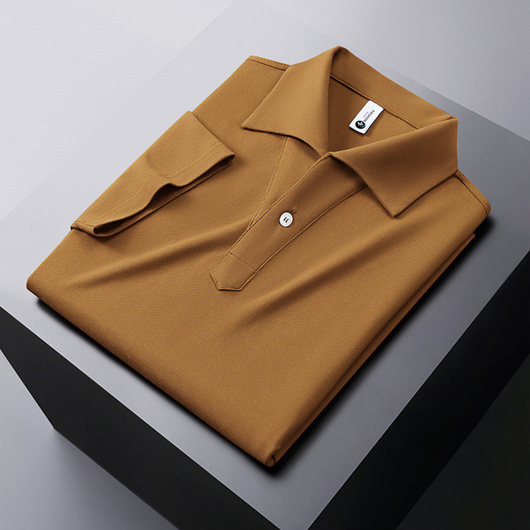 Polo homme uni à manches courtes – Mélange coton et élasthanne