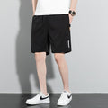 Short homme soie de glace séchage rapide – Style coréen couleur unie grande taille