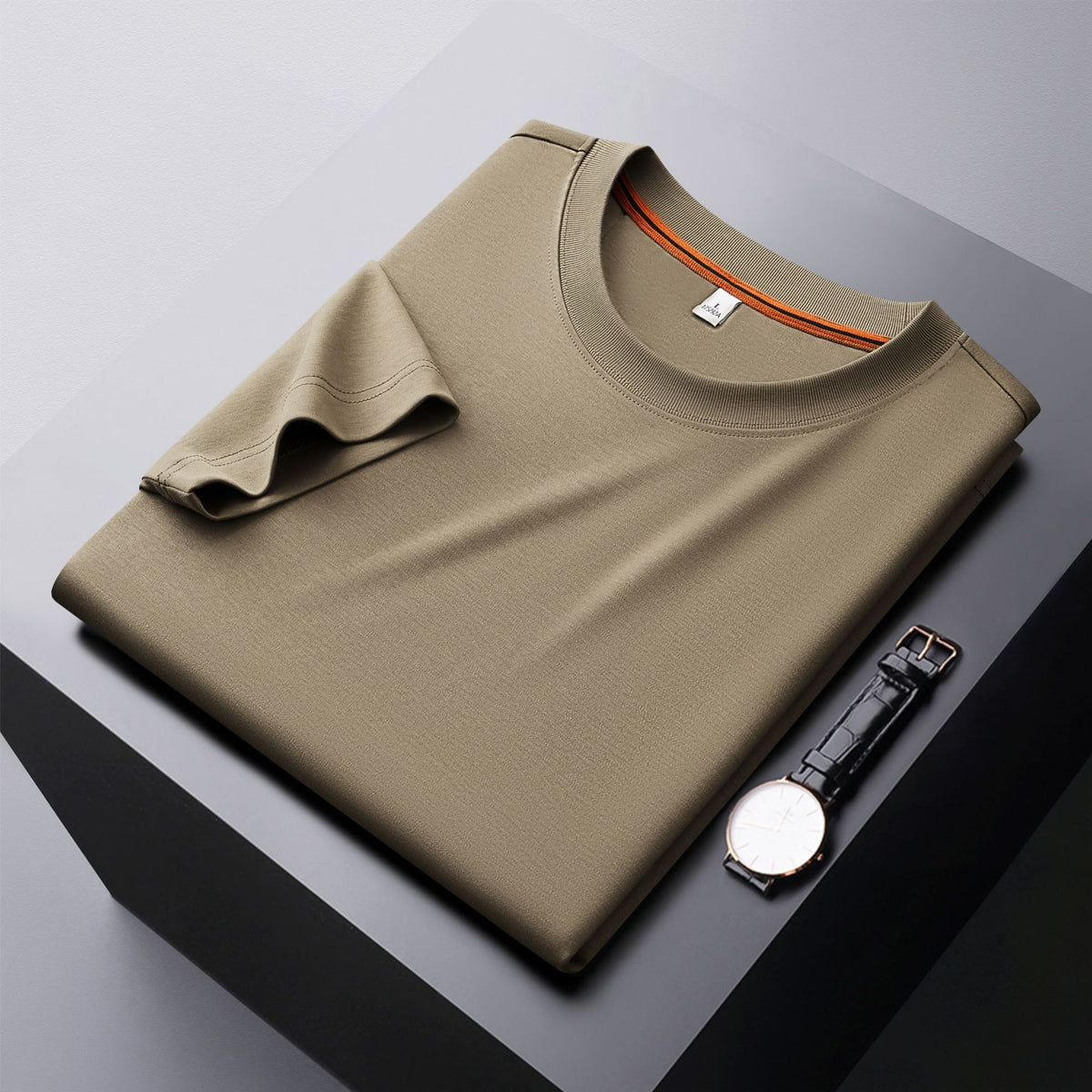 T-Shirt Col Rond Manches Courtes Homme – Uni, Coupe Ajustée