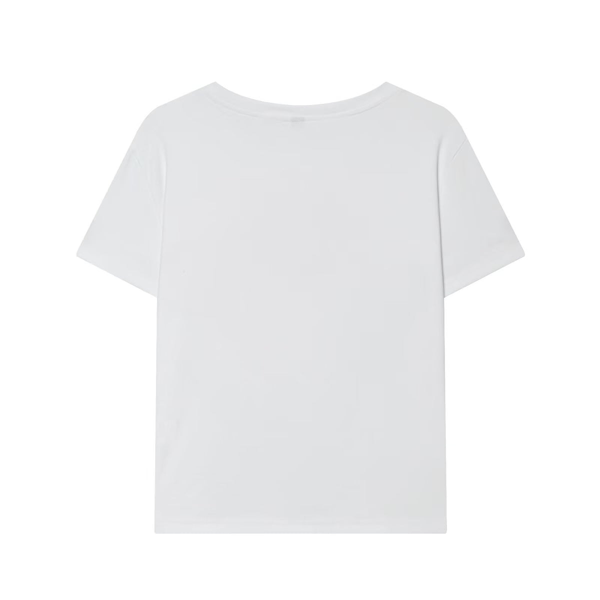 T-shirt femme blanc à imprimé tulipes orange