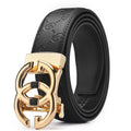 Ceinture homme en cuir à motifs et boucle automatique