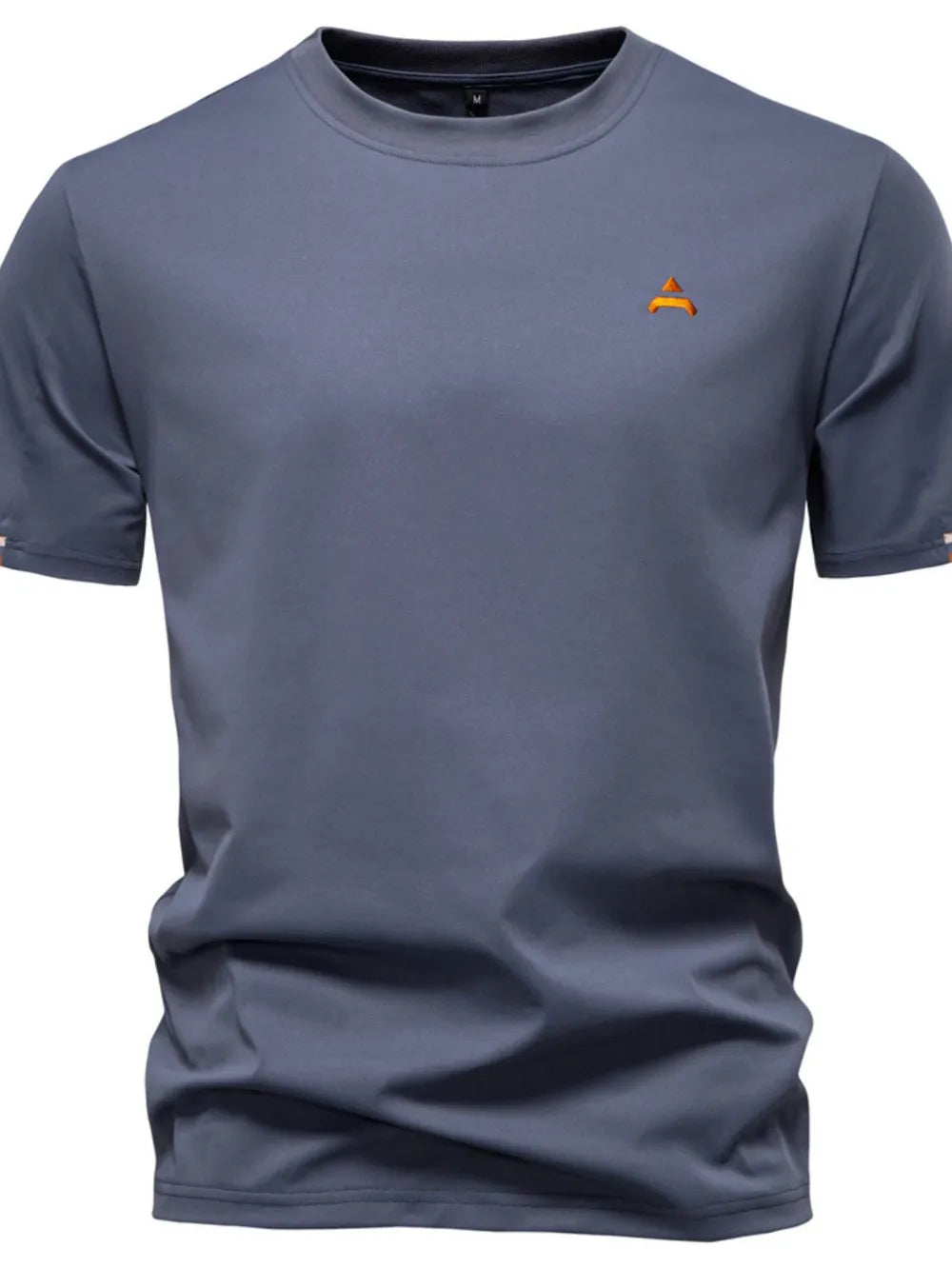 T-shirt homme en coton brodé à col rond