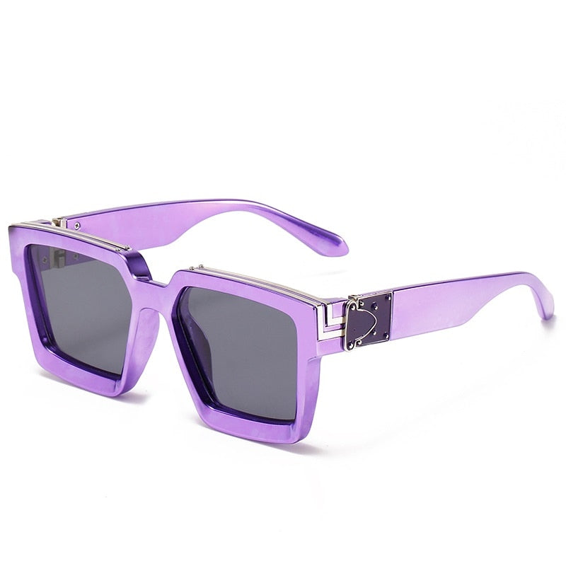 CRIXALIS Steampunk-Sonnenbrille – Quadratischer Vintage-Stil, 21 Farben, Unisex