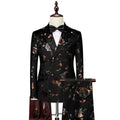 Costume homme trois pièces fleuri à coupe ajustée
