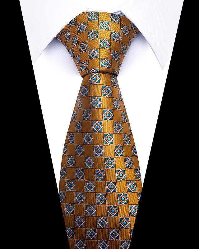Cravate homme rayée en polyester – 8 cm