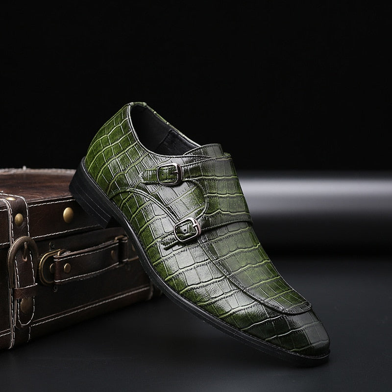 Mocassins Homme Motif Crocodile — Chaussures Business Casual, Semelle Caoutchouc, EU 38–48