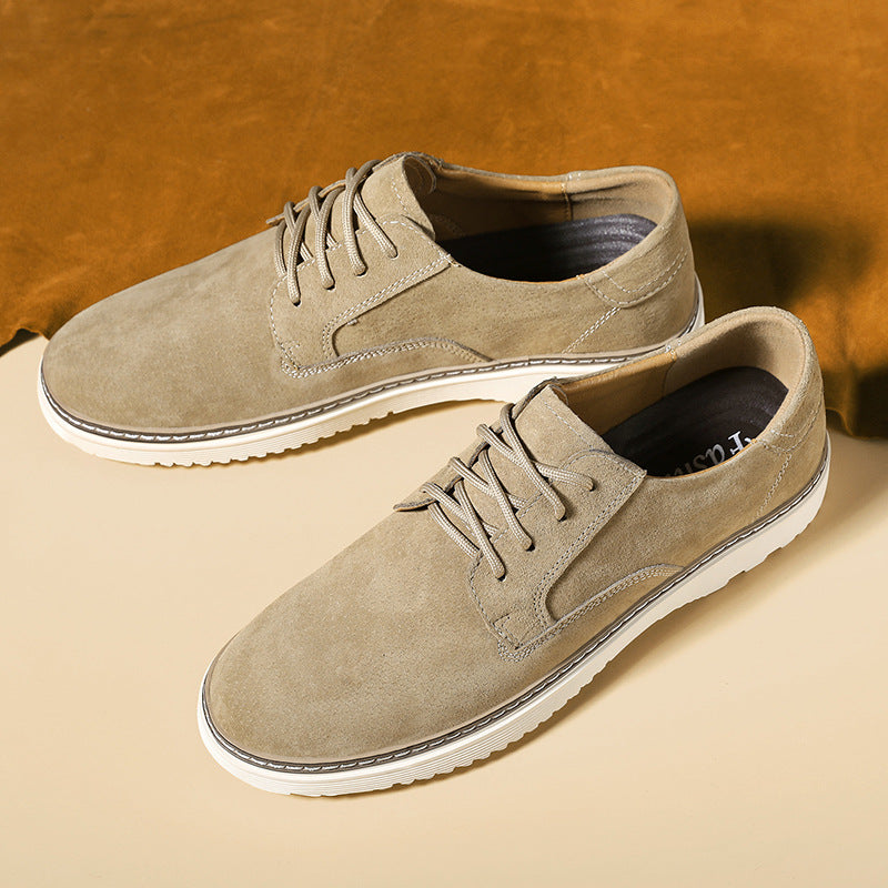 Chaussures derby homme en cuir à lacets, sable ou beige foncé