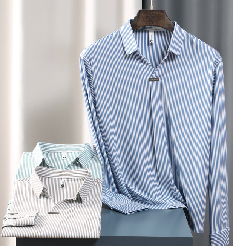 Polo Manches Longues Homme – Rayé
